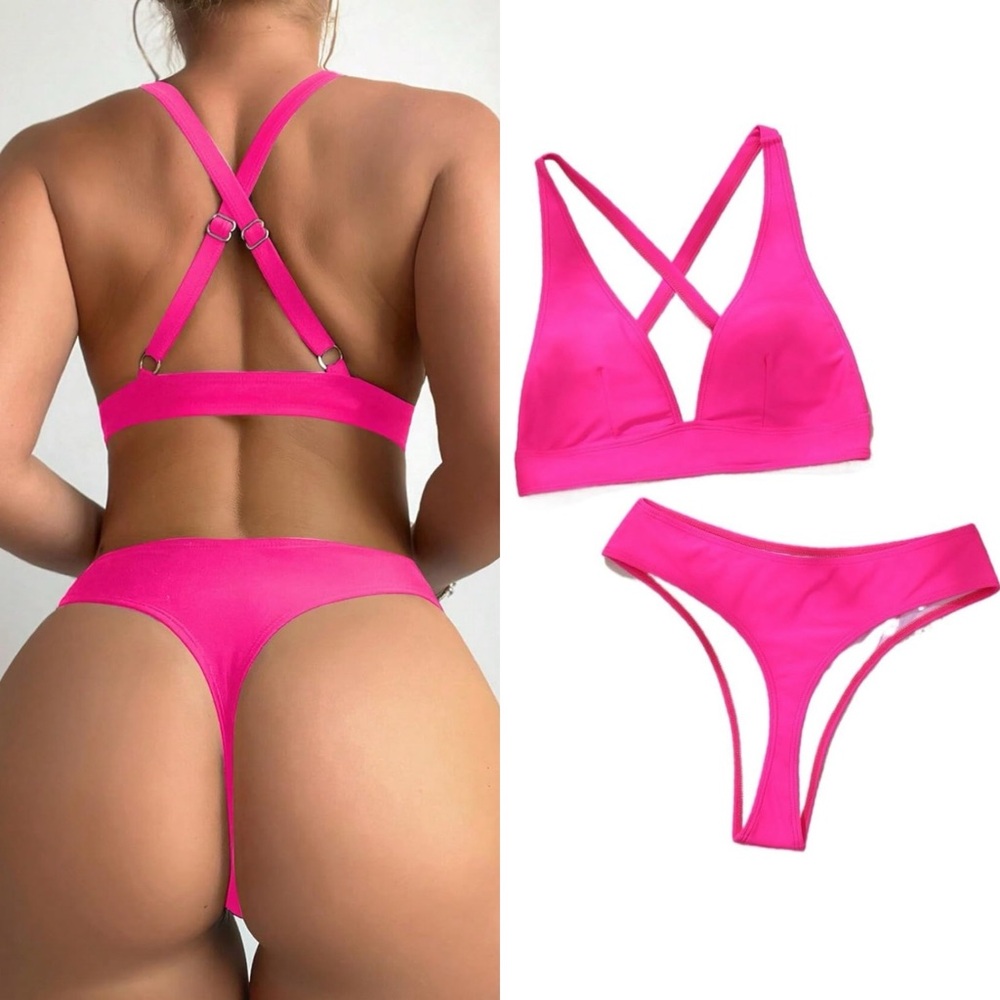 NWOT Bikini Set for Women Solid Color Swimsuit Set Music‎ Festival SIZE M